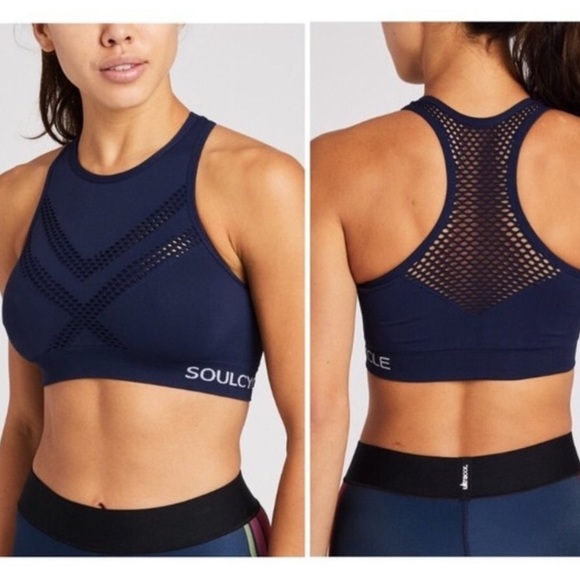 soulcycle Other - 🚨 CLOSING 🚨Soulcycle Navy Blue High Neck Sports Bra Sz Small